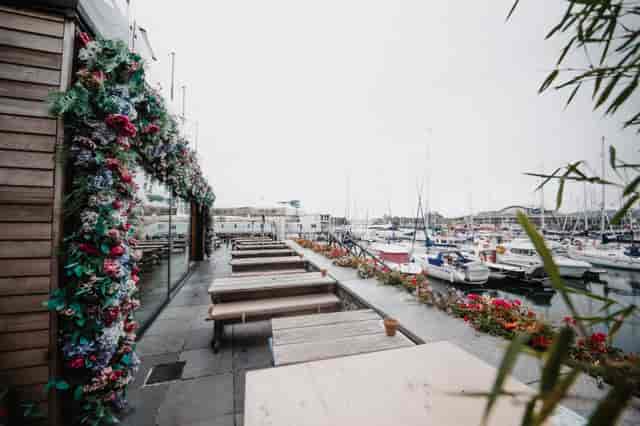 Harbour View Conservatory venue with waterfront view, ideal for events and gatherings.
