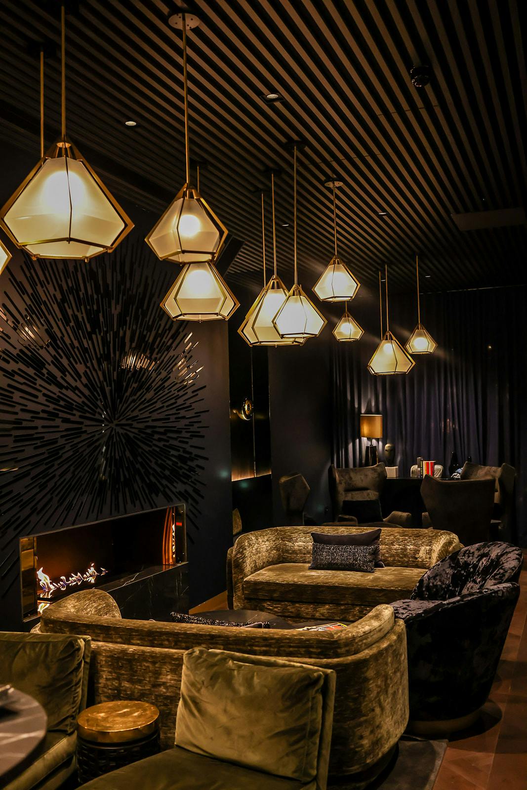 Onyx Room at AMANO Covent Garden, elegant decor for upscale events and gatherings.