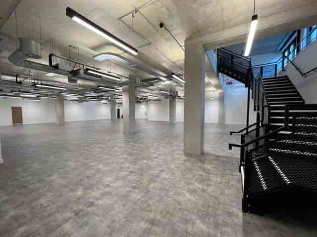 Industrial blank canvas venue at THE BLOCK with concrete floors for experiential events.