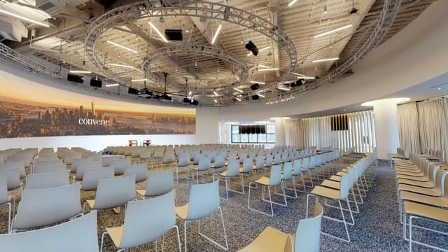 Modern event space at Convene 225 Liberty St, ideal for conferences and workshops.