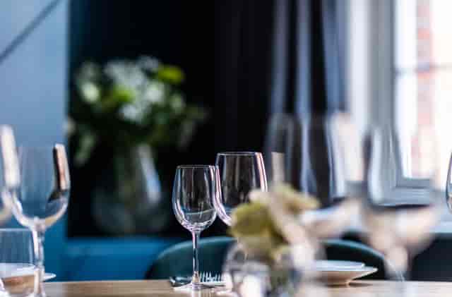 Elegant dining table setup in Smithfield for fine dining events and celebrations.