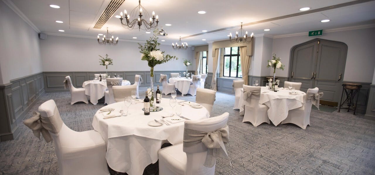 Elegant event space at The Library in Foxhills, ideal for weddings and corporate gatherings.