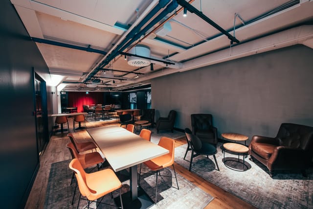 Versatile meeting space in Hotel Mestari, ideal for networking and brainstorming events.