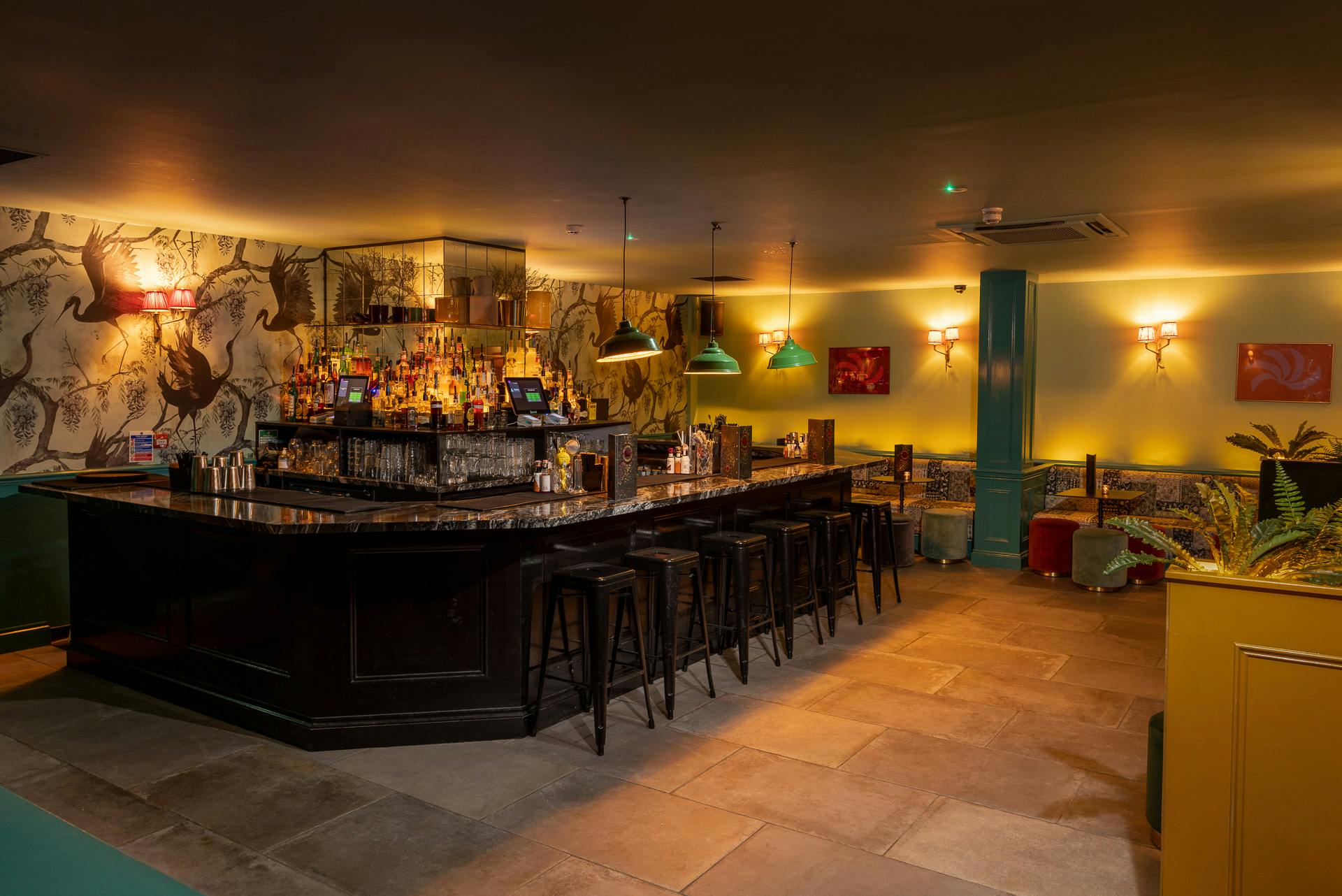 Stylish Temple Bar at The Cocktail Club Birmingham, perfect for networking events and gatherings.