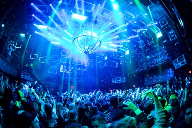 Vibrant event space in Marquee New York, ideal for concerts and corporate parties.
