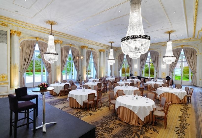 Clemenceau room at Waldorf Astoria Versailles, elegant venue for upscale meetings and banquets.
