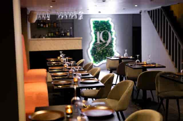 Stylish Main Lounge at 19 FIFTY Seven, perfect for corporate events and intimate gatherings.