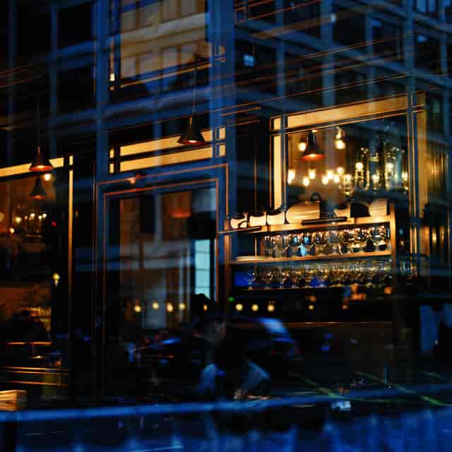 Elegant bar at The Wolseley, perfect for networking events and gatherings.