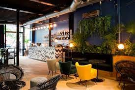 Stylish BAM Karaoke Box venue with vibrant decor for social events and meetings.