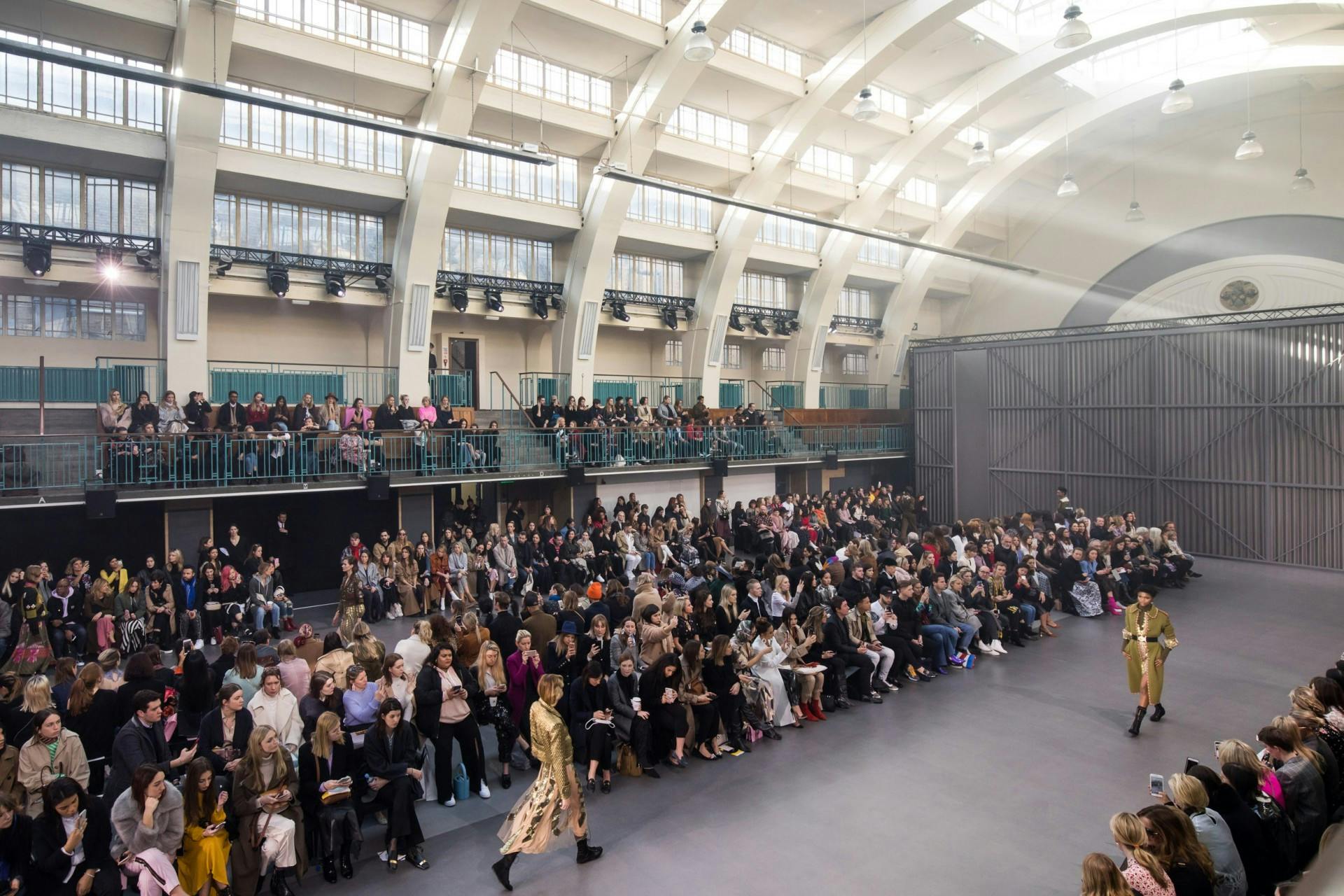 Fashion show at Grand Events Hall with high ceilings and engaging layout.