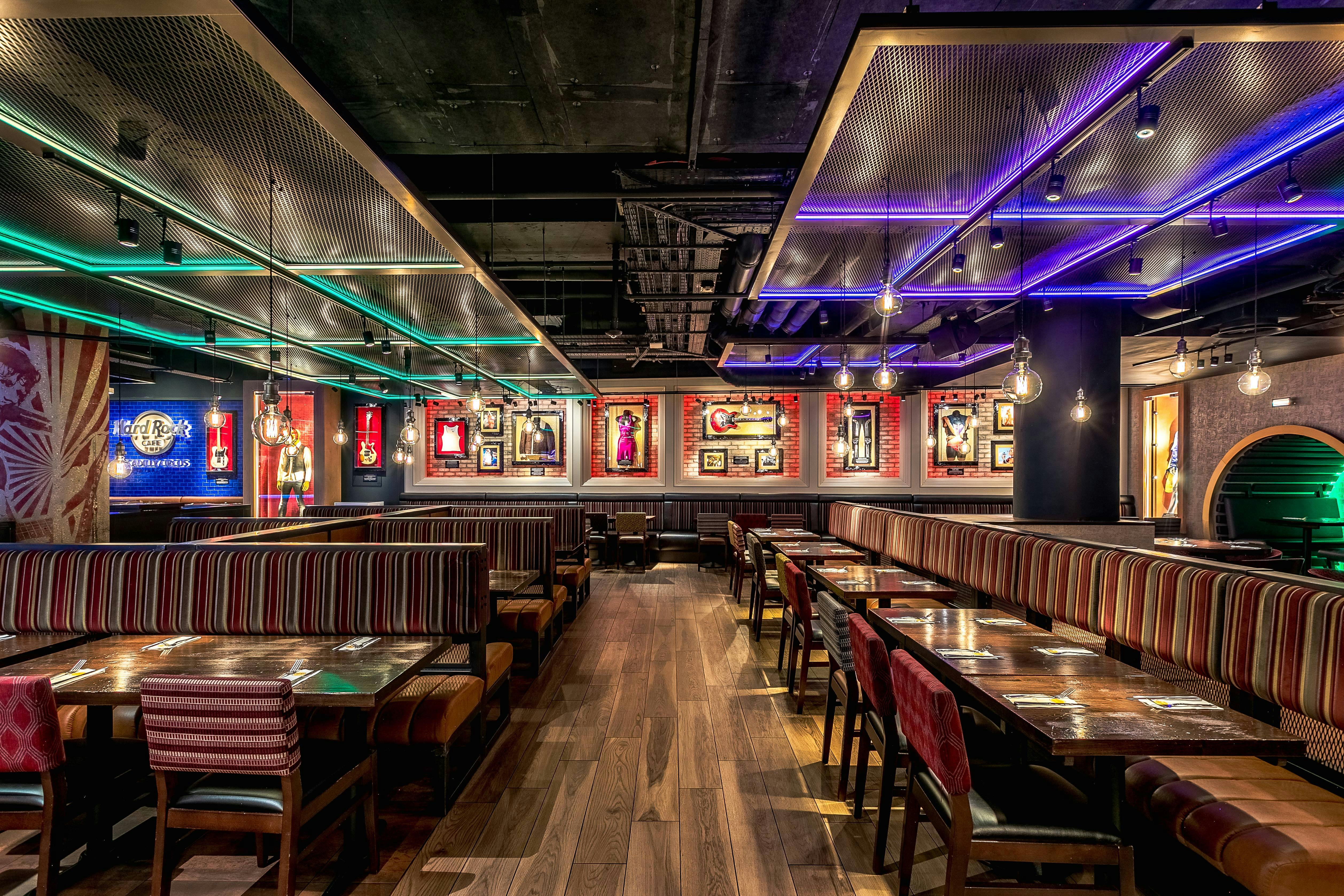Vibrant event space at Hard Rock Cafe Piccadilly Circus for gatherings and functions.