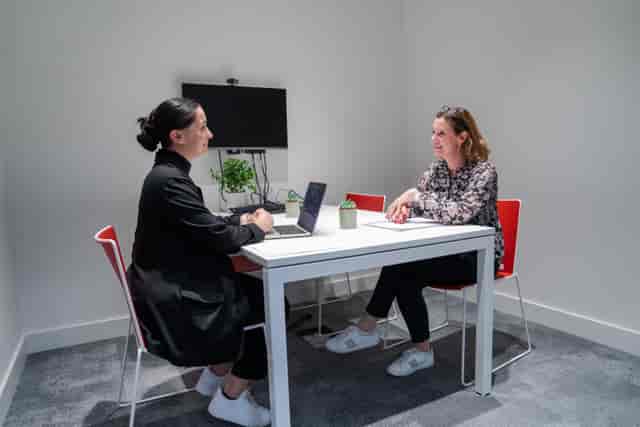 Aud Jebsen Studio Theatre meeting setup for professional brainstorming and consultations.