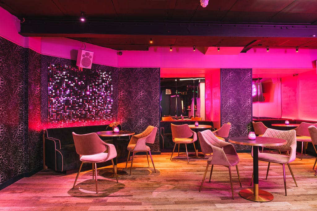 Stylish event space at The Glam Palace, ideal for intimate gatherings and networking.