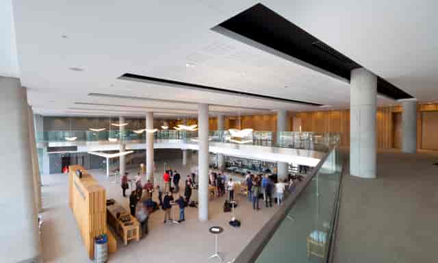 Presidents Suite at Aviva Stadium: modern venue with high ceilings for corporate events.