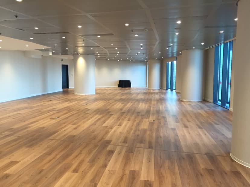 Spacious event venue in Eurostars Madrid Tower, ideal for corporate meetings and gatherings.