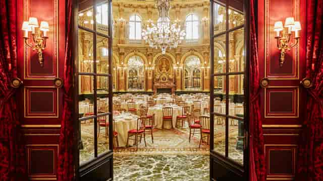 Opulent Opera Ballroom at InterContinental Paris, ideal for galas and high-end events.