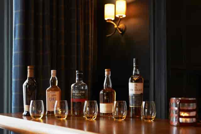 Sophisticated bar at The Dunstane Restaurant, ideal for networking events and private gatherings.
