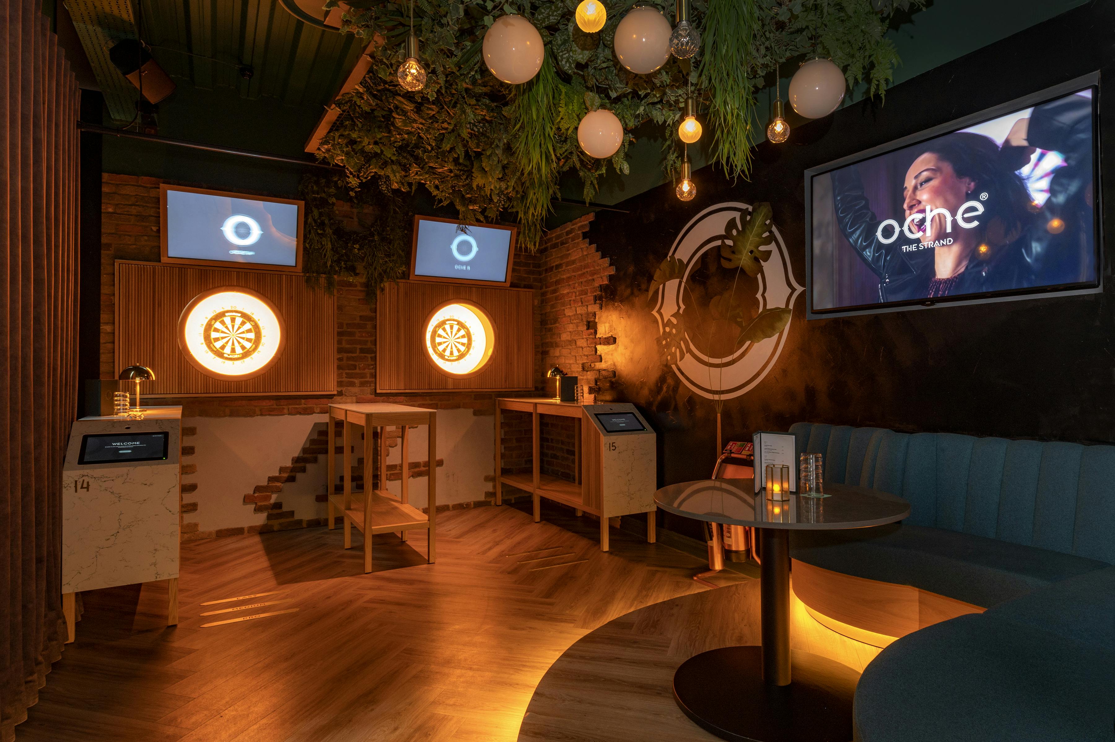 VIP Room at Oche The Strand with dartboards, ideal for corporate events and team-building.