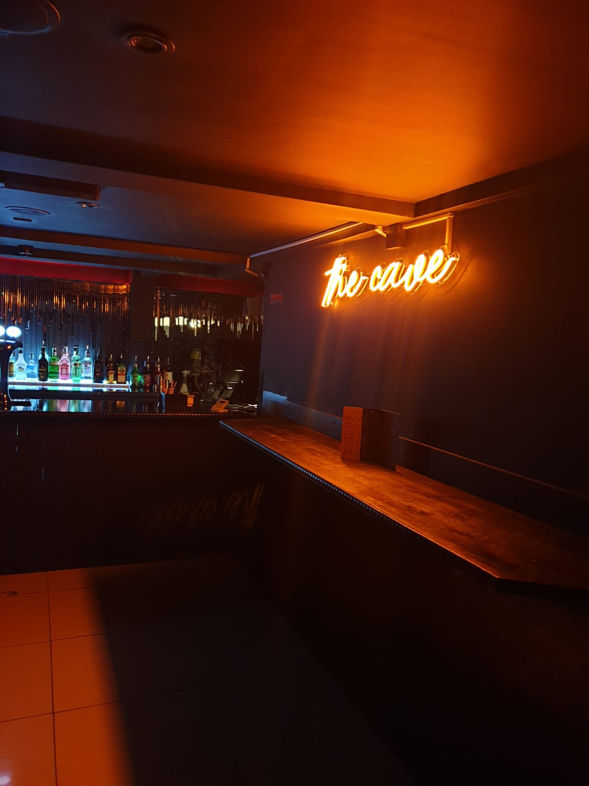 Miniature Restaurant bar with neon sign, ideal for intimate gatherings and networking events. - Banner