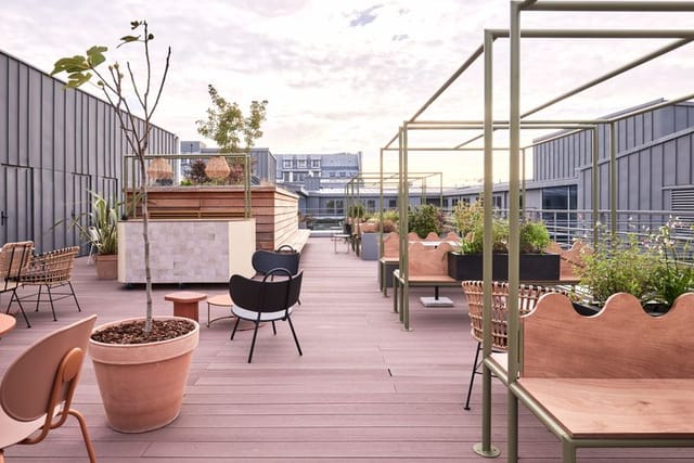 Stylish rooftop venue in Morning Laffitte for networking and social events.