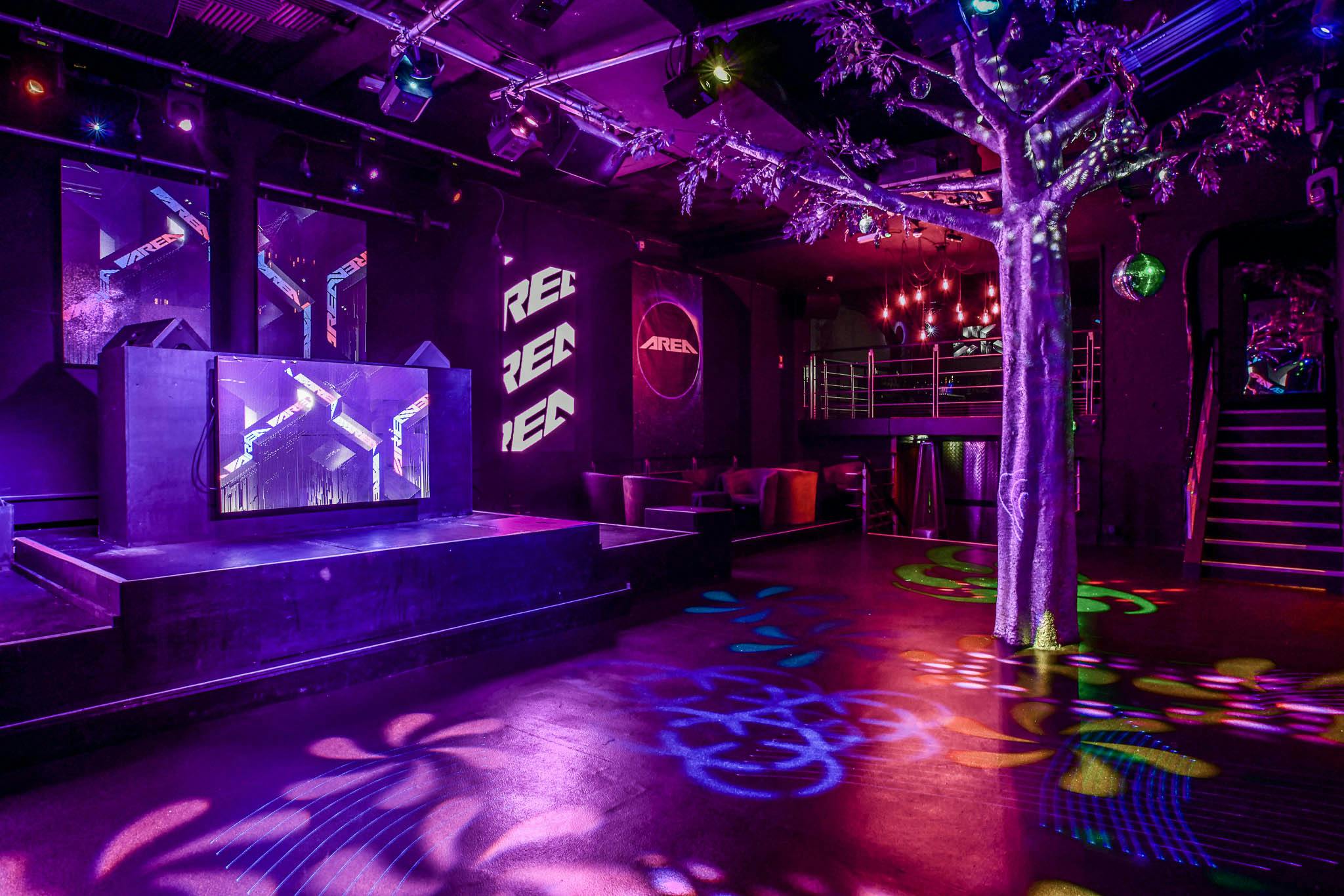 Vibrant event space in Manchester with dynamic lighting for corporate gatherings.