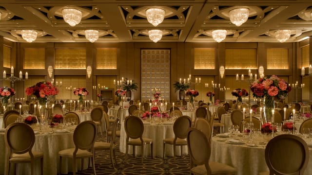 Elegant Kingdom Ballroom at Four Seasons Riyadh, perfect for weddings and corporate galas.