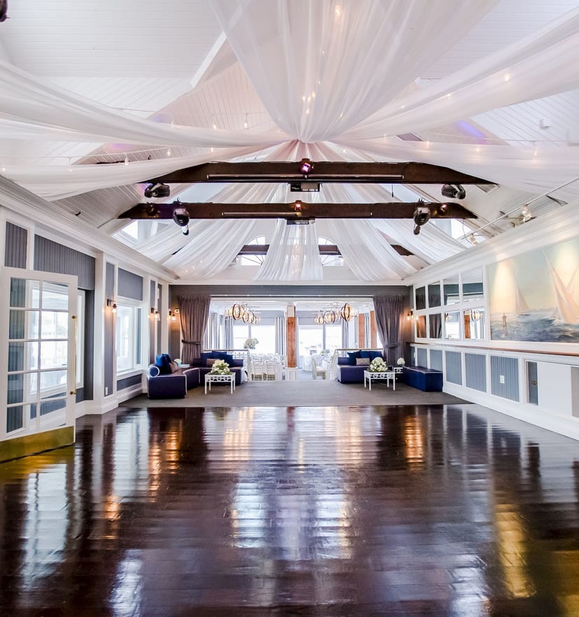 Elegant event space in Brookhaven, Danfords with modern furnishings and natural light.