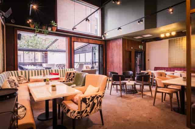 Stylish event space in The Viaduct Shoreditch, perfect for networking and receptions.