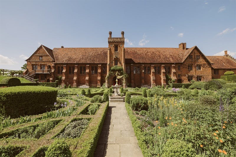 Old Palace at Hatfield House, historic venue with gardens for weddings and events.