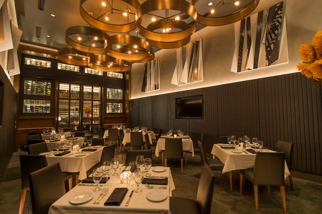Elegant dining space at Ocean Prime, perfect for corporate events and intimate gatherings.