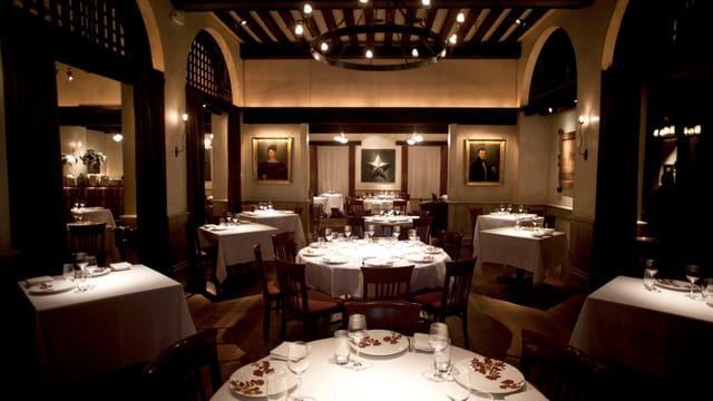 Elegant dining space in The Vaults, Gramercy Tavern for upscale events and gatherings.
