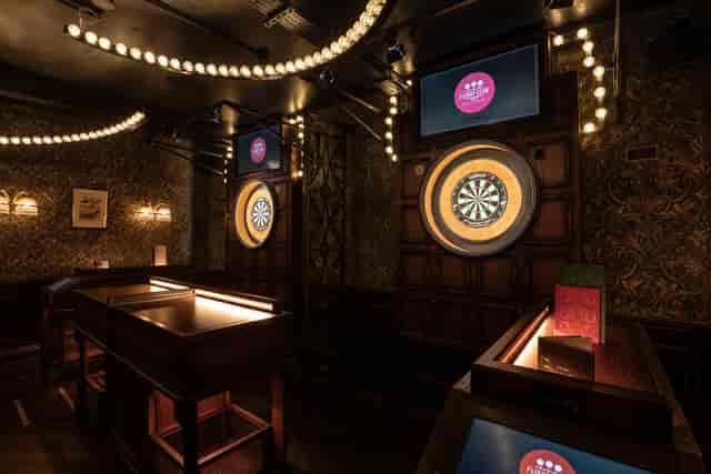 Stylish darts venue at The Temple Inn, perfect for corporate events and networking.