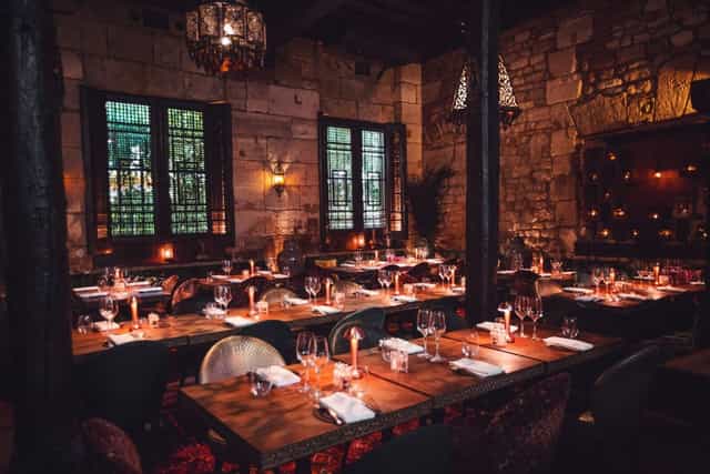 Elegant dining space in 404 Restaurant for intimate gatherings and upscale events.