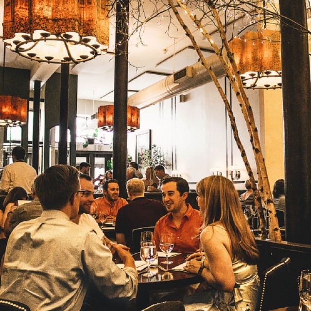 Semi-private dining area in Fork, ideal for networking events and intimate gatherings.