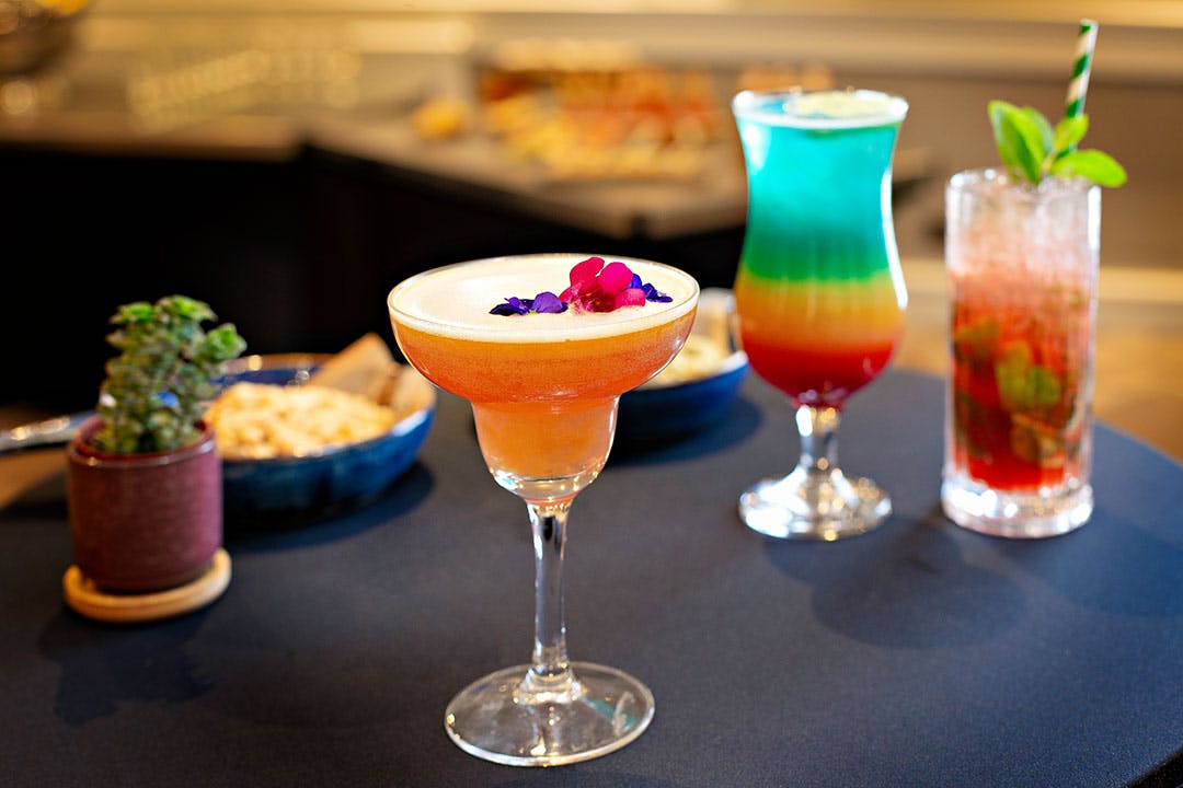 Vibrant cocktails at Ealing Suite, ideal for networking receptions and celebrations.