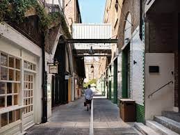 Charming Eccleston Yards alleyway for outdoor events and pop-up gatherings.
