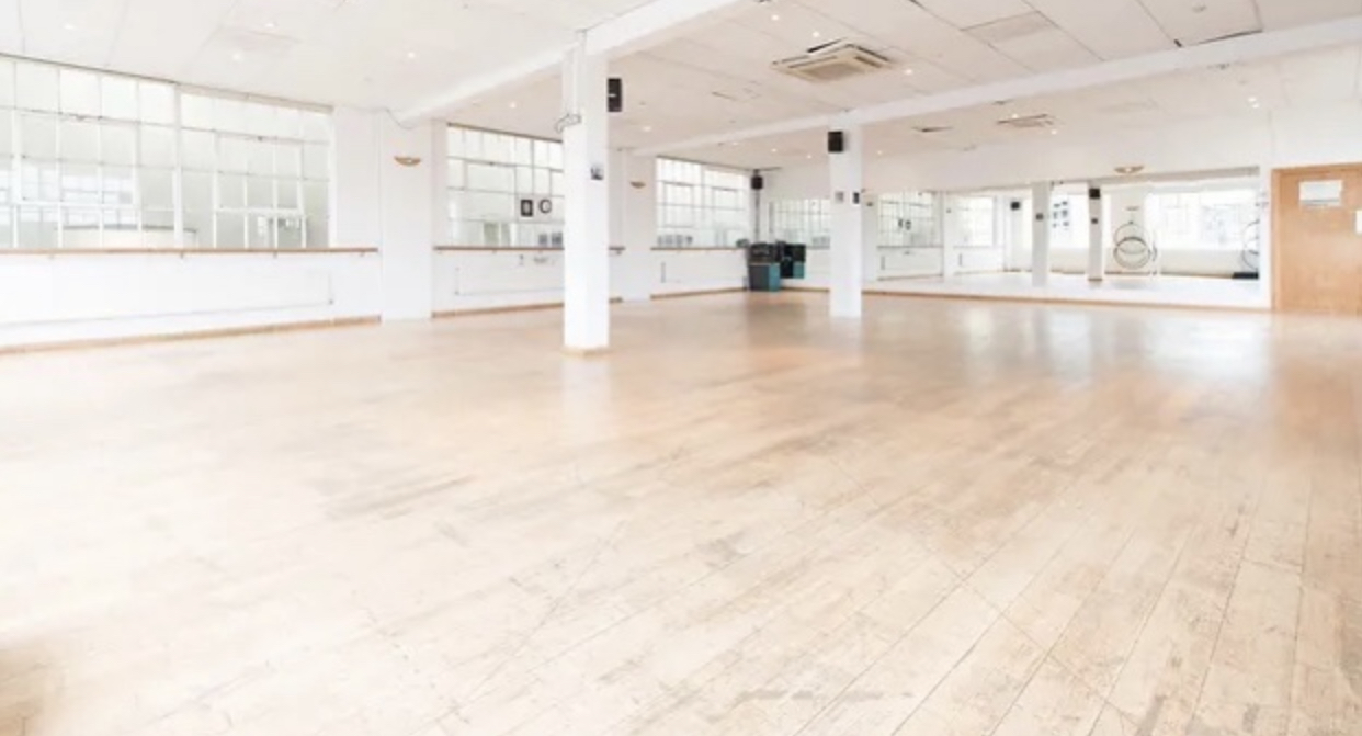 Spacious Studio 1 at The Factory Fitness, perfect for meetings and workshops.