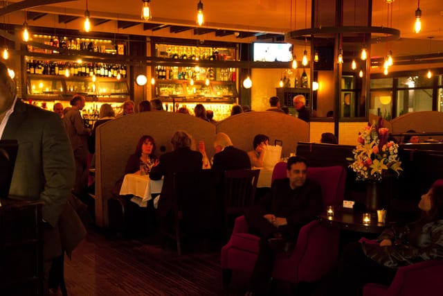 Private dining room at Witherspoon Grill, ideal for intimate gatherings and networking events.