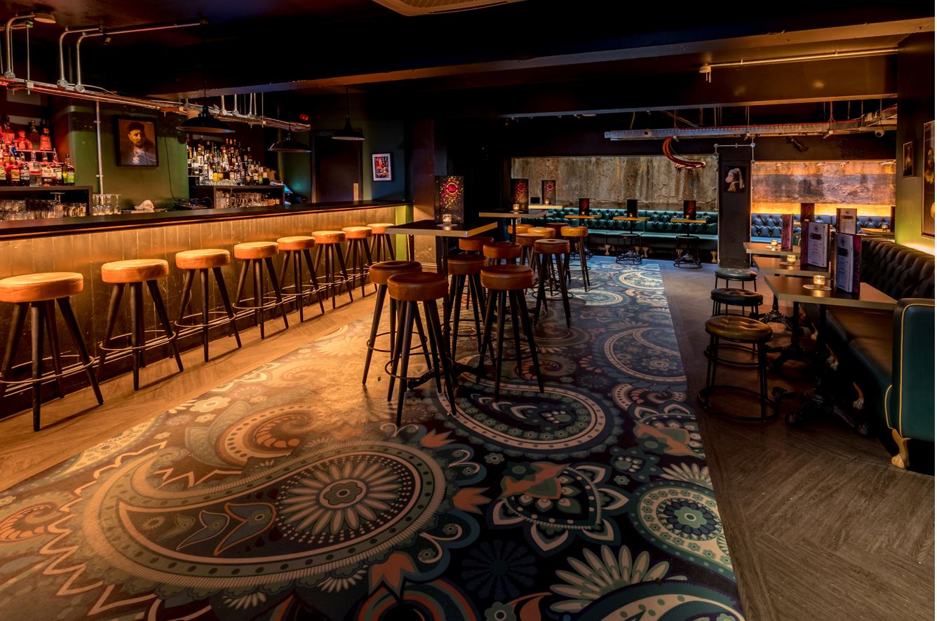 Stylish Lower Ground Bar at The Cocktail Club Bristol, perfect for networking events. - Banner