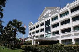 Modern hotel facade at President University, ideal for corporate events and meetings.
