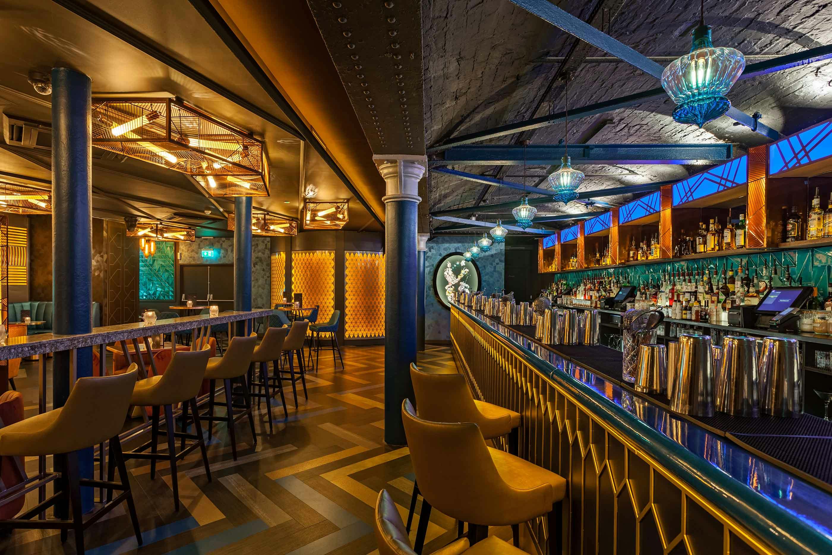 Stylish bar venue in Dirty Martini Manchester, ideal for cocktail receptions and networking events.