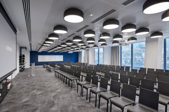 Modern meeting room at Gracechurch Hub, ideal for conferences and workshops.