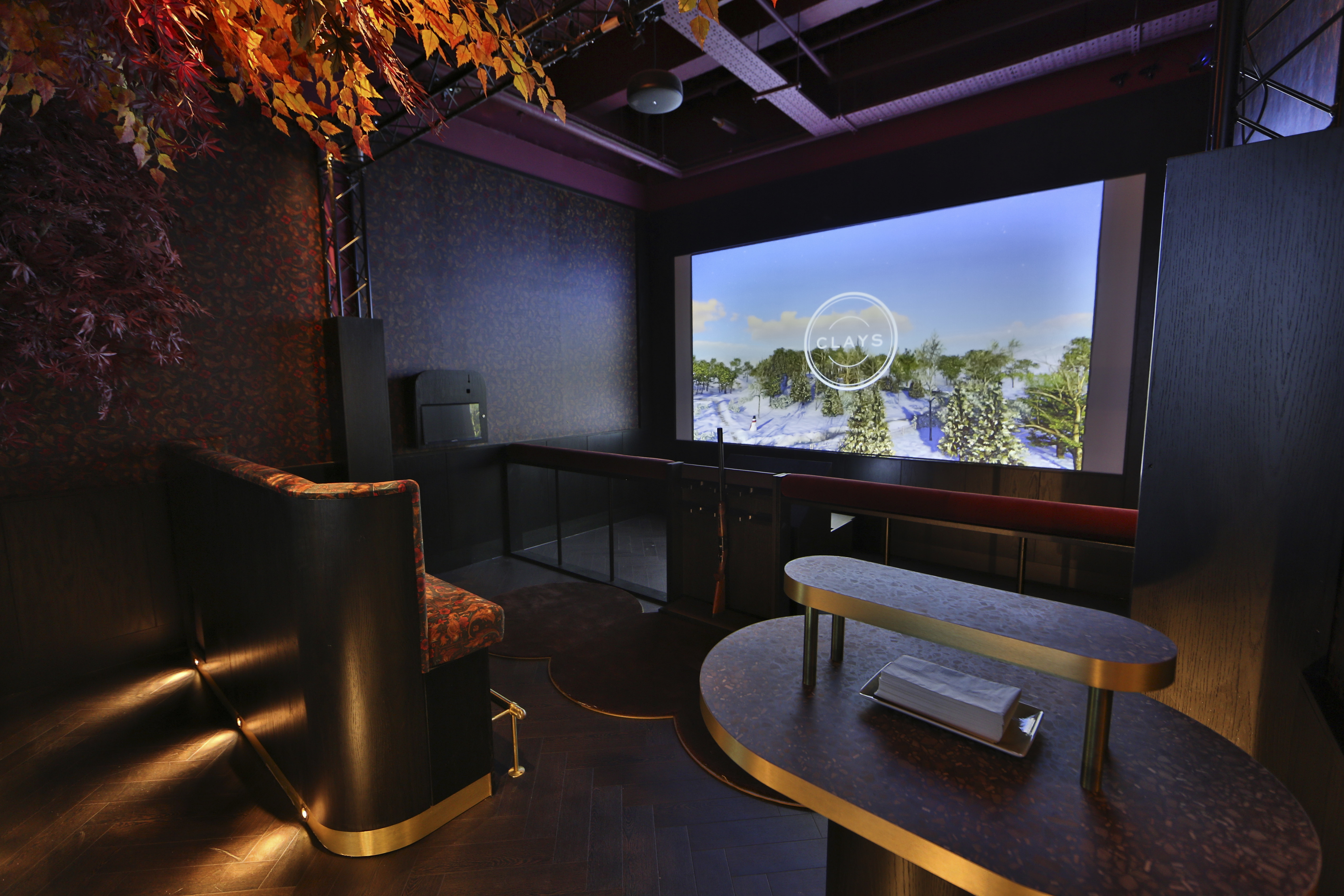 Private Shooting Room at Clays Canary Wharf, modern space for meetings and events. - Banner