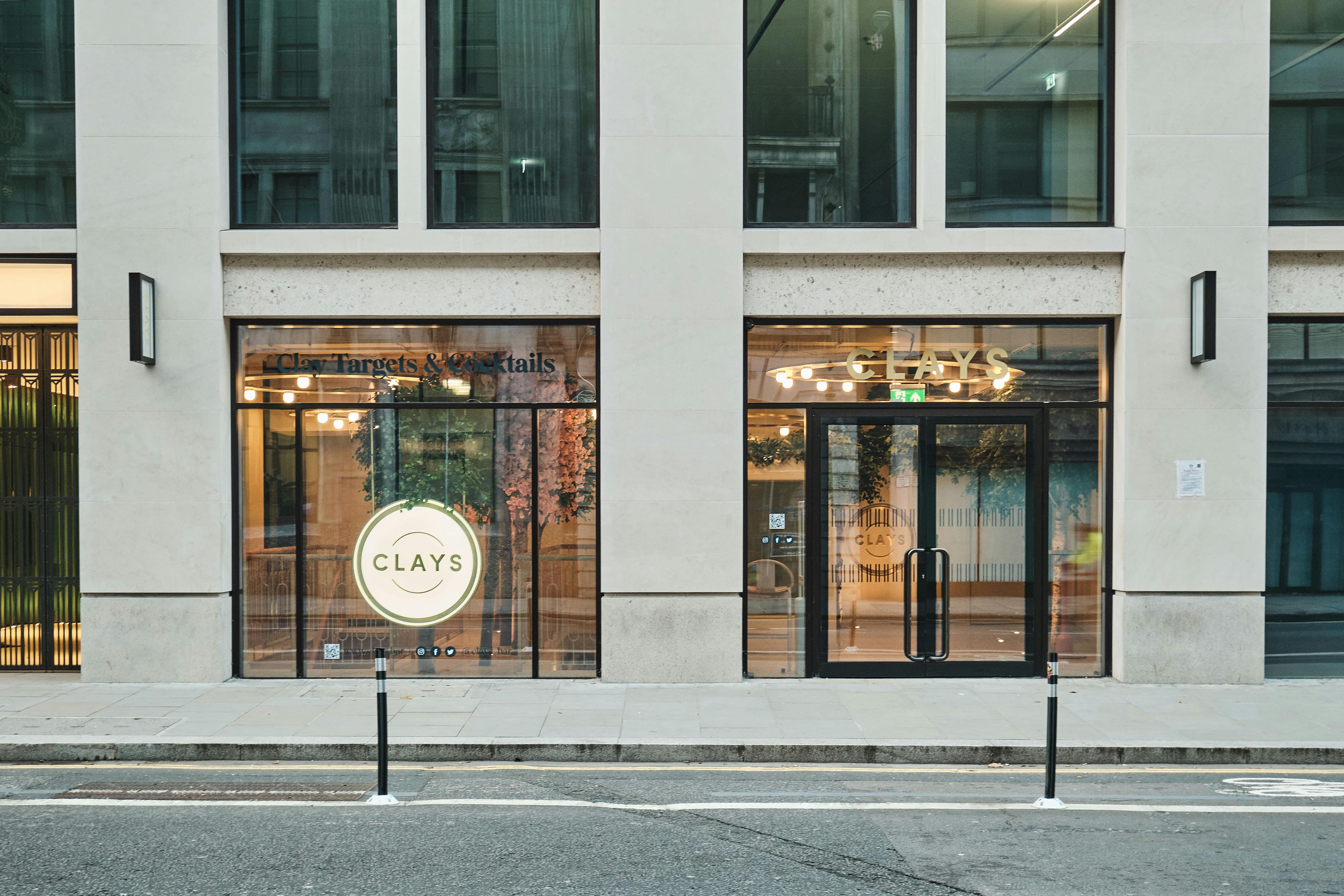 Modern Private Shooting Room at Clays - Moorgate, ideal for corporate events and meetings.