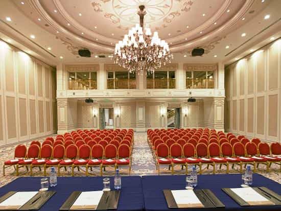 Premium Ballroom at Rixos Almaty, elegant decor for conferences and seminars.
