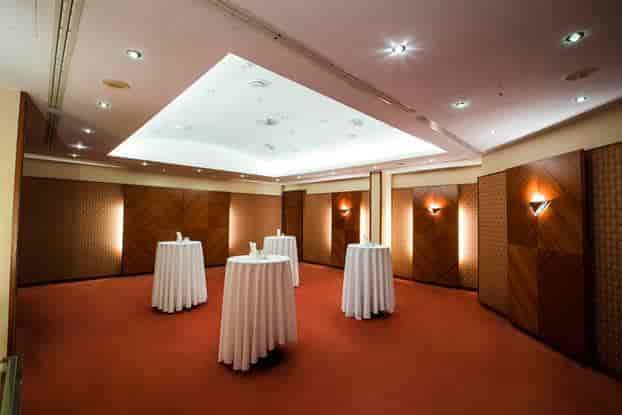 Versatile event space in Rahat Palace Hotel, ideal for networking receptions and cocktail hours.