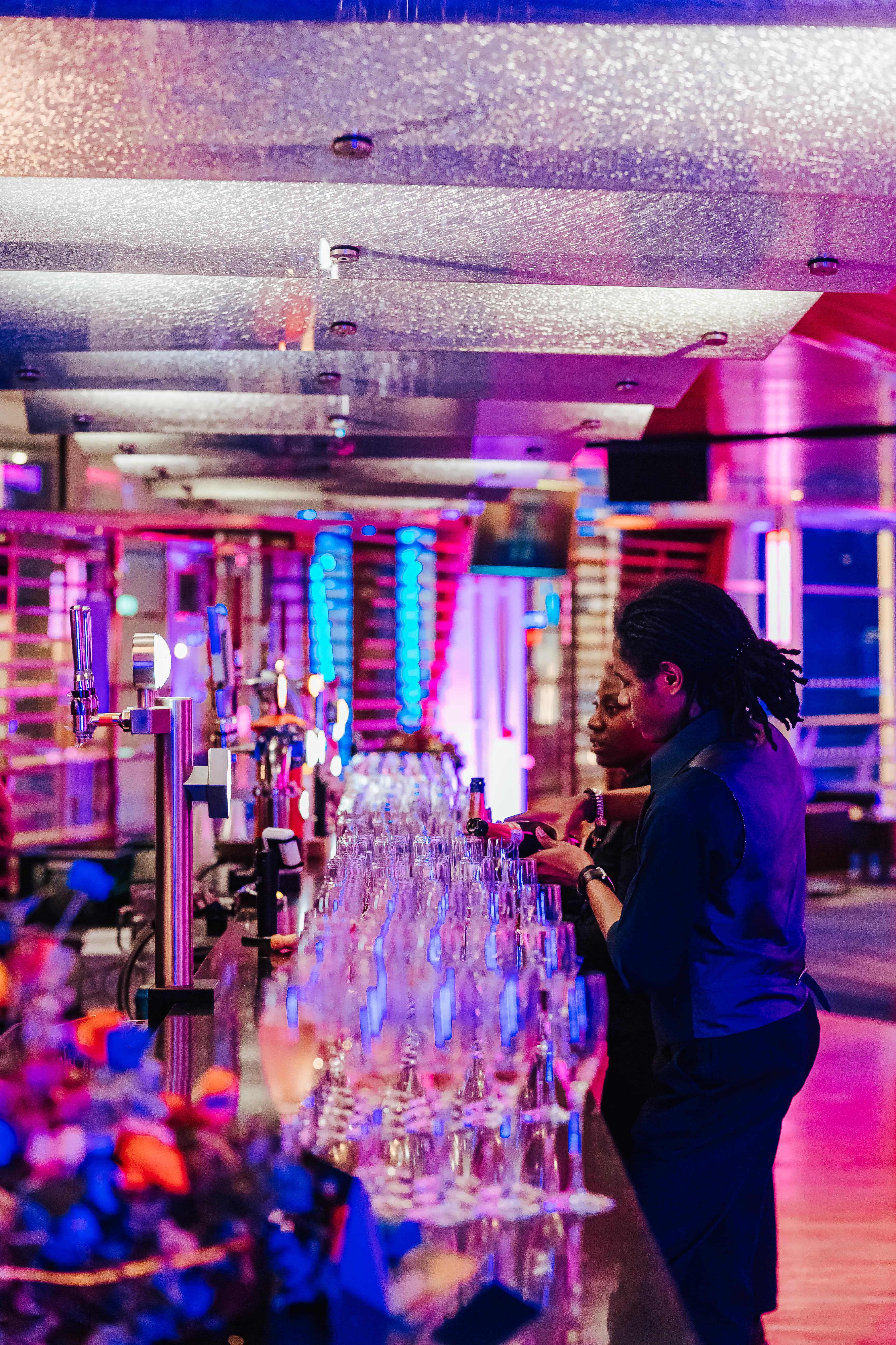 Vibrant bar setup at The O2, perfect for events and gatherings. - Banner
