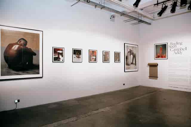 Gallery space in Protein Studios, ideal for art exhibitions and networking events.
