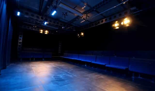 Versatile event space at Pleasance Theatre, perfect for workshops and performances.