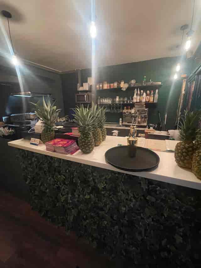 Vibrant Pineapple Xpress bar with fresh pineapples, ideal for cocktail receptions and gatherings.